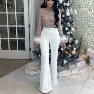 Nadine Merabi AMELIA WHITE JUMPSUIT